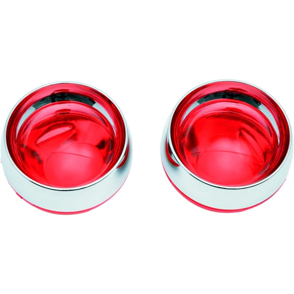 Kuryakyn Bezel Turn Signal - Honda & Kawasaki For Various Machines White/Red - Driven Powersports