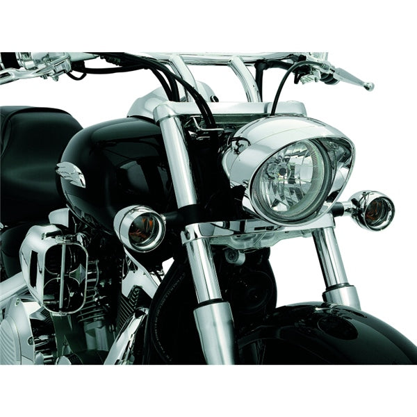 Kuryakyn Bezel Turn Signal - Honda & Kawasaki For Various Machines White/Smoke - Driven Powersports
