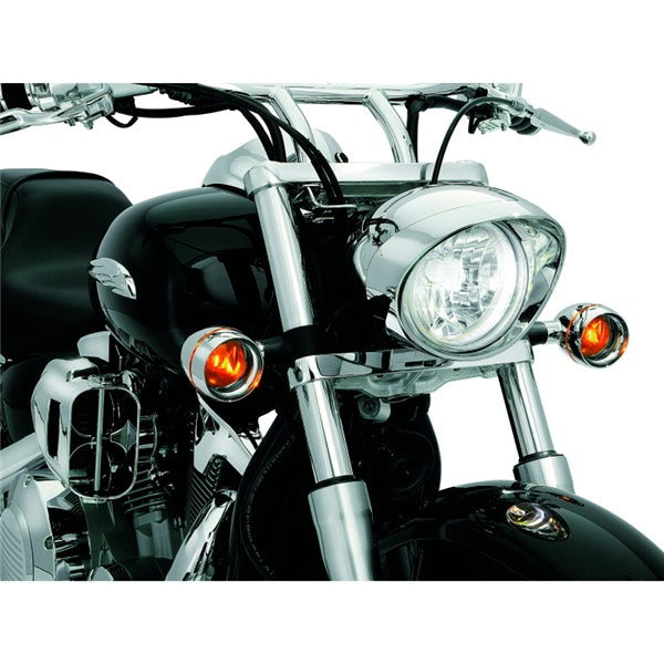 Kuryakyn Bezel Turn Signal - Honda & Kawasaki For Various Machines White/Smoke - Driven Powersports