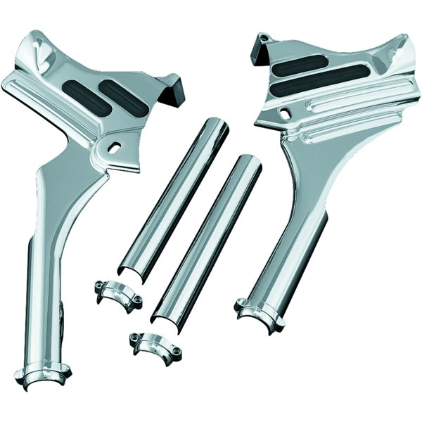Kuryakyn Deluxe Neck Cover Kit For Harley-Davidson Chrome - Driven Powersports