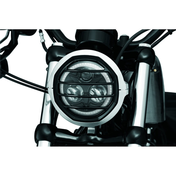 Kuryakyn Dillinger Headlight Trim Silver - Driven Powersports