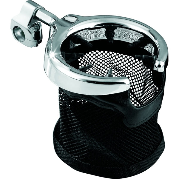 Kuryakyn Mesh Basket Drink Holder Perch Mount Chrome - Driven Powersports