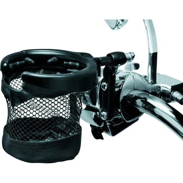 Kuryakyn Mesh Basket Drink Holder Perch Mount Black - Driven Powersports