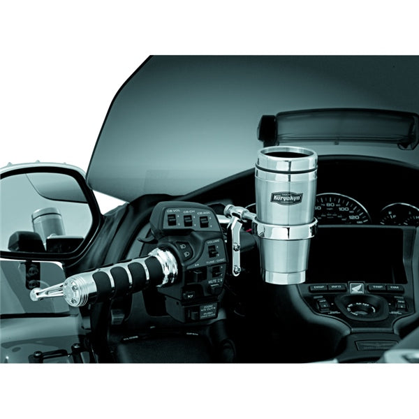 Kuryakyn Drink Holder With Mug For Perch Mount For Honda & More Chrome - Driven Powersports
