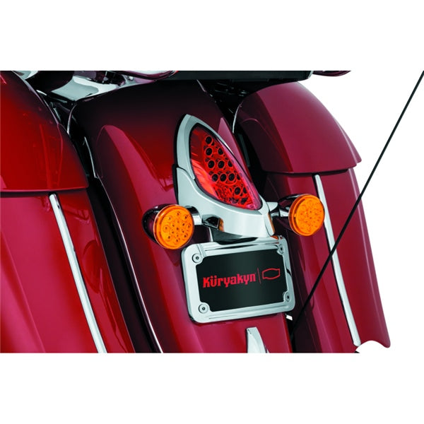 Kuryakyn LED Curved License Plate Frame For Indian Chrome - Driven Powersports