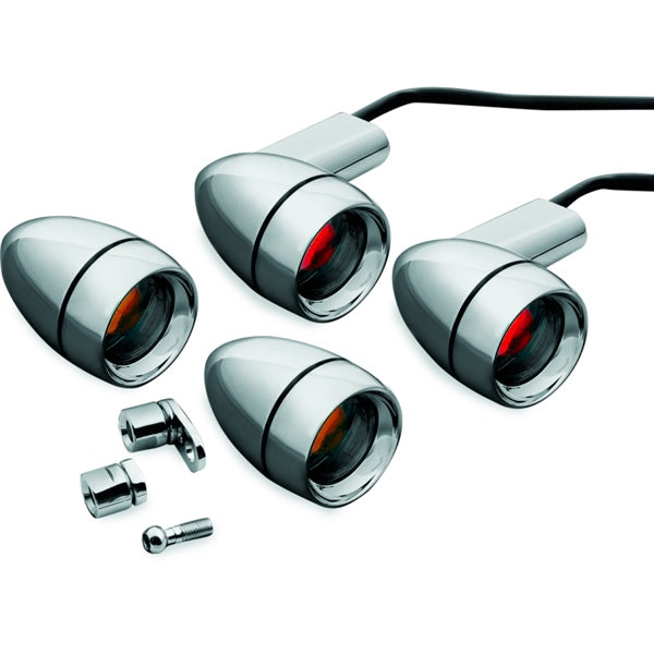 Kuryakyn Late Style Turn Signal Kit For Harley-Davidson Chrome - Driven Powersports