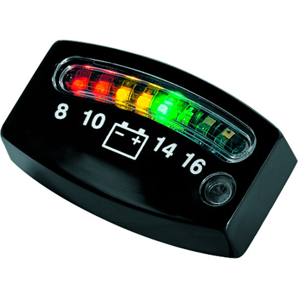Kuryakyn Alley Cat Fuel & Battery Gauge Black - Driven Powersports