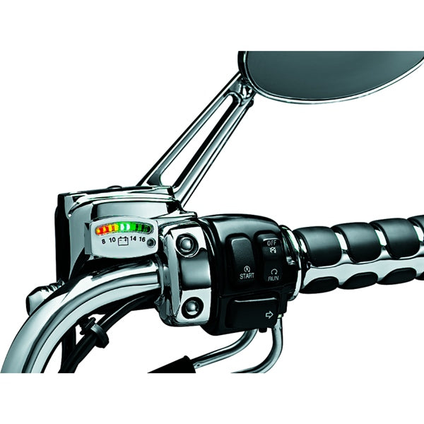 Kuryakyn Alley Cat Fuel & Battery Gauge Chrome - Driven Powersports