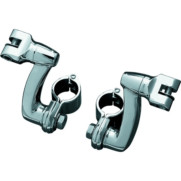 Kuryakyn Longhorn Offset Peg Mount with Clamp Chrome - Driven Powersports
