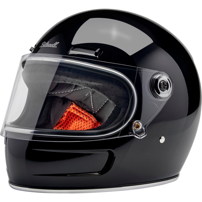 BILTWELL HELMET GRINGO SV Gloss Black Front - Driven Powersports