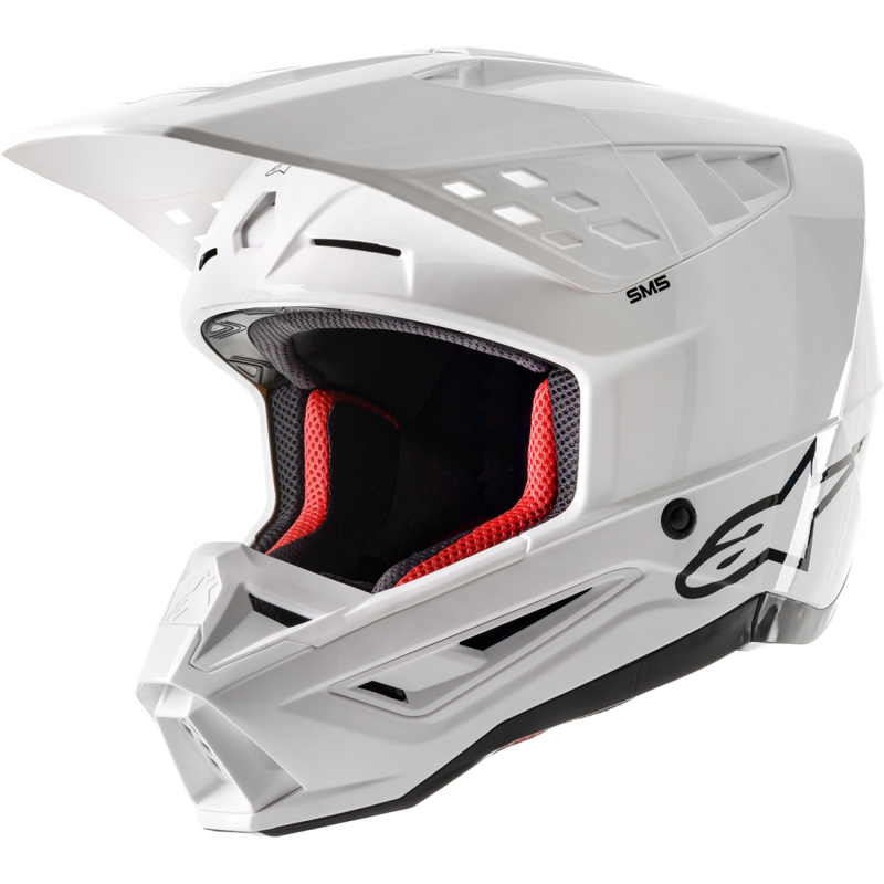 ALPINESTARS HELMET SM5 SOLID White Front - Driven Powersports