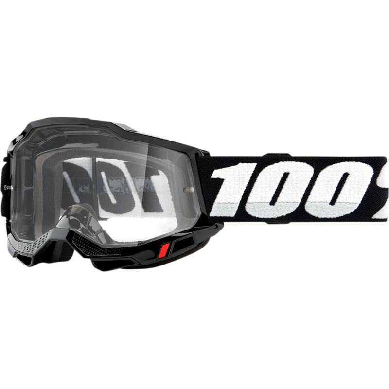 100% ACCURI 2 GOGGLE - CLEAR LENS Black Front - Driven Powersports