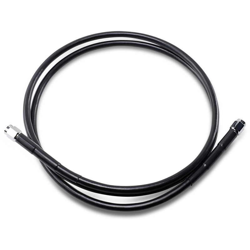 DRAG SPECIALTIES BLACK S/S BRAKE LINE 58" Front - Driven Powersports
