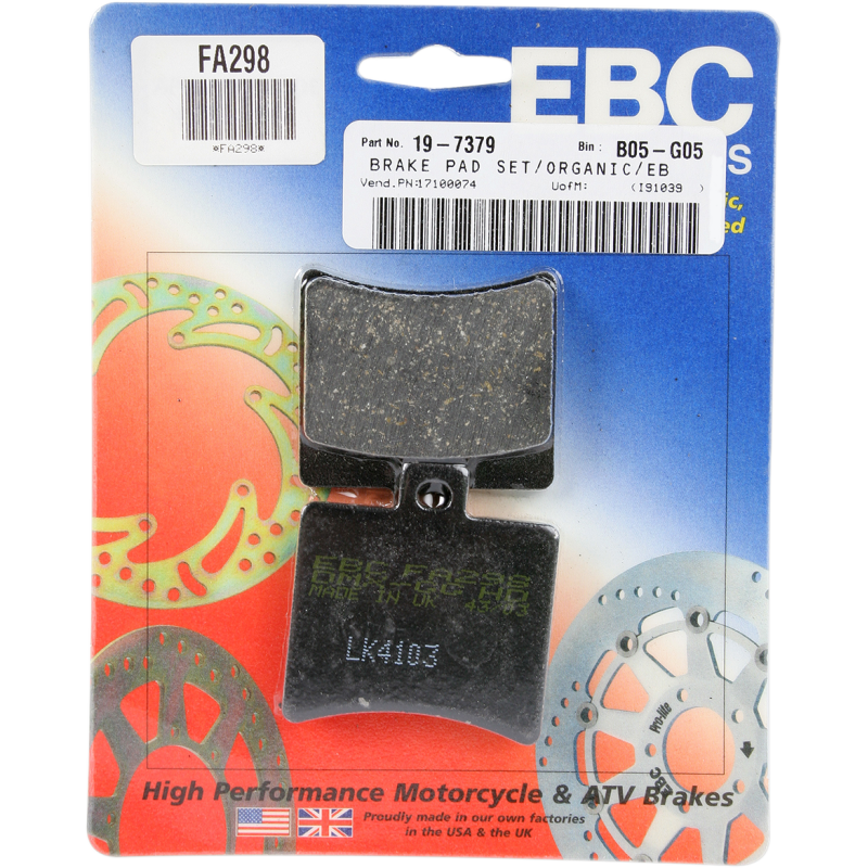 EBC FA298 ORGANIC SERIES BRAKE PAD SET EBC Front - Driven Powersports