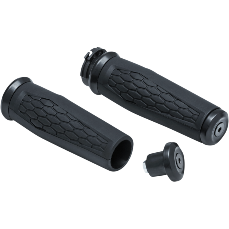 KURYAKYN 96-19 MODELS W/CABLES HEX GRIPS PN 5921 Steel/Black Front - Driven Powersports