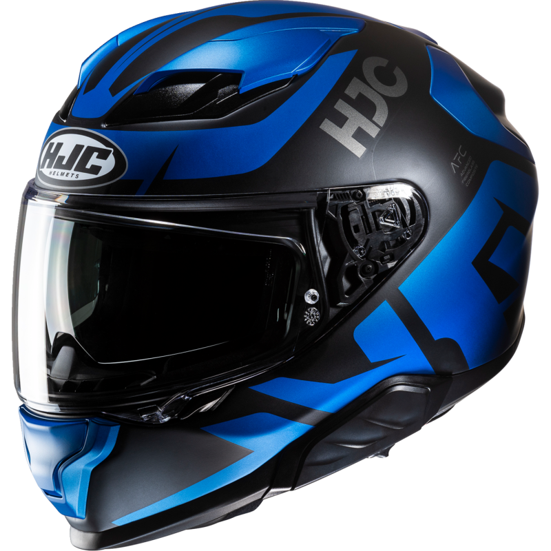 HJC F71 BARD Semi Flat Black/Blue Front - Driven Powersports