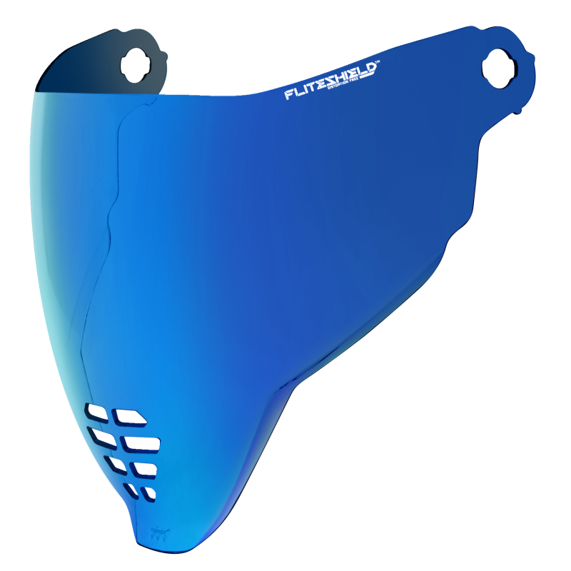 ICON SHIELD AFLT 22.06 RST Blue Front - Driven Powersports