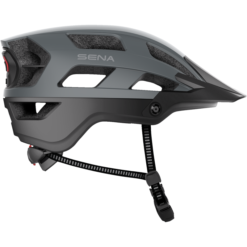 SENA M1 EVO SENA MTB HELMET Matte Gray Right Side - Driven Powersports