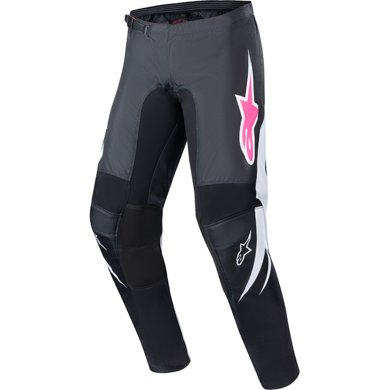 ALPINESTARS PANT 4W FLUID Black/White Front - Driven Powersports