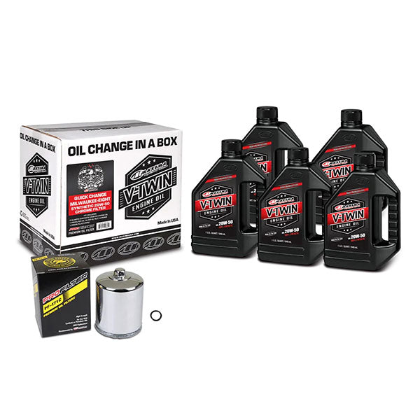 MAXIMA RACING OILS V-TWIN OIL QUICK CHANGE KIT Chrome - Driven Powersports