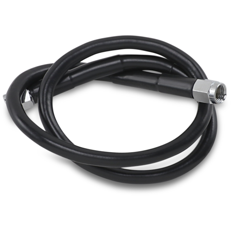 DRAG SPECIALTIES BLACK S/S BRAKE LINE 25" Front - Driven Powersports