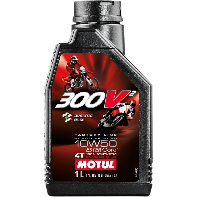 MOTUL (CS/12) 300V2 FL ROAD/OFF ROAD 10W50 1L Front - Driven Powersports