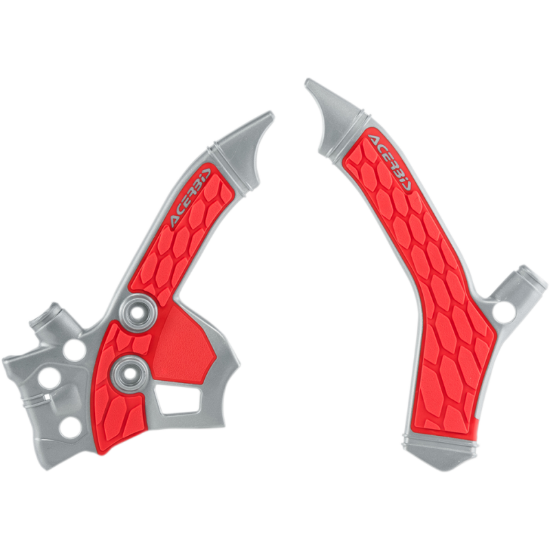ACERBIS FRAME GRDS HON Silver/Red Front - Driven Powersports