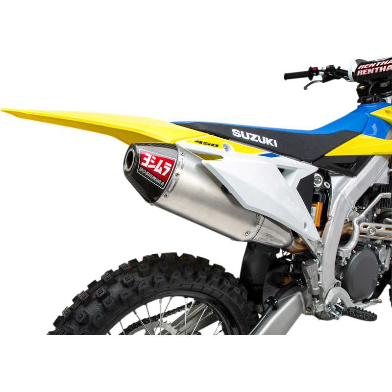 YOSHIMURA 18-23 RMZ450 SIGN RS-4 SO SS/AL/CF Application Shot - Driven Powersports