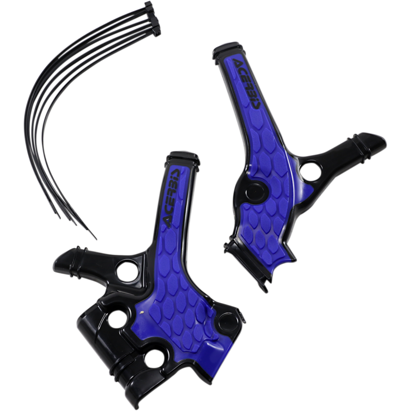 ACERBIS Frame Guards- X-GRIP YZ65:18-22 Black/Blue Front - Driven Powersports