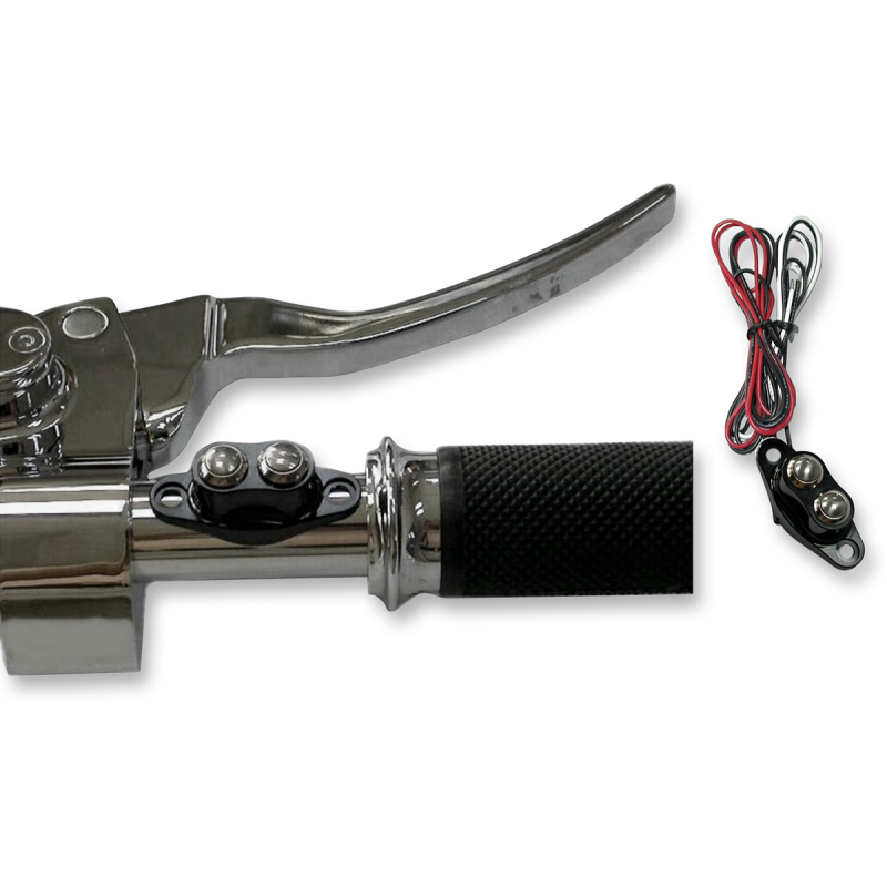 DRAG SPECIALTIES DUET H/BAR SWITCH KIT Black Front - Driven Powersports