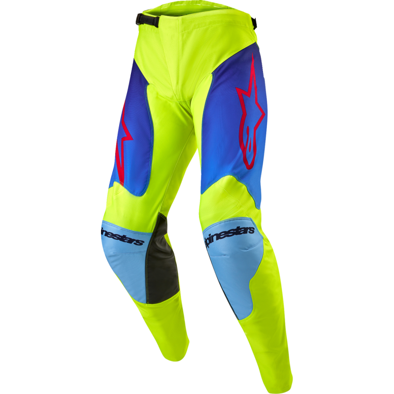 ALPINESTARS PANT RAC-HOEN Fluo Yellow/Blue Night/Navy Front - Driven Powersports