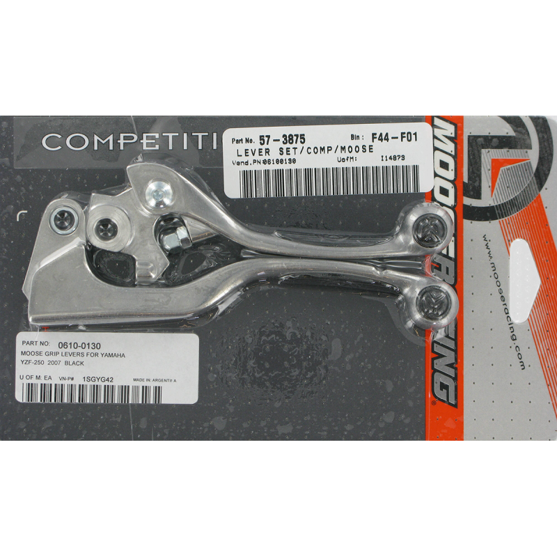 MOOSE RACING COMP LEVER SET Black 3/4 Front - Driven Powersports