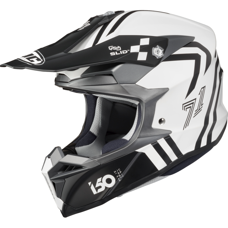 HJC i50 HEX Semi Flat White/Black Front - Driven Powersports