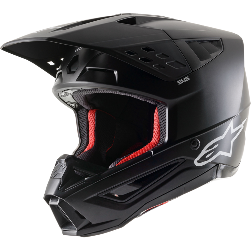 ALPINESTARS HELMET SM5 SOLID Black Front - Driven Powersports