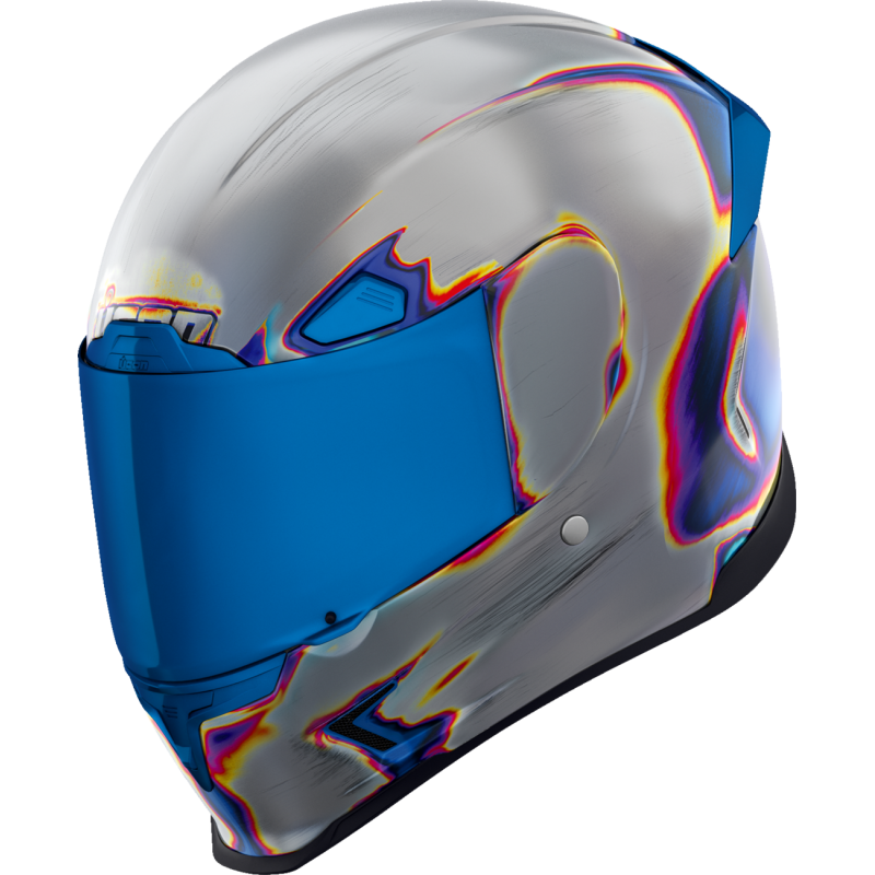 ICON HELMET AFP REENTRY Silver Front - Driven Powersports