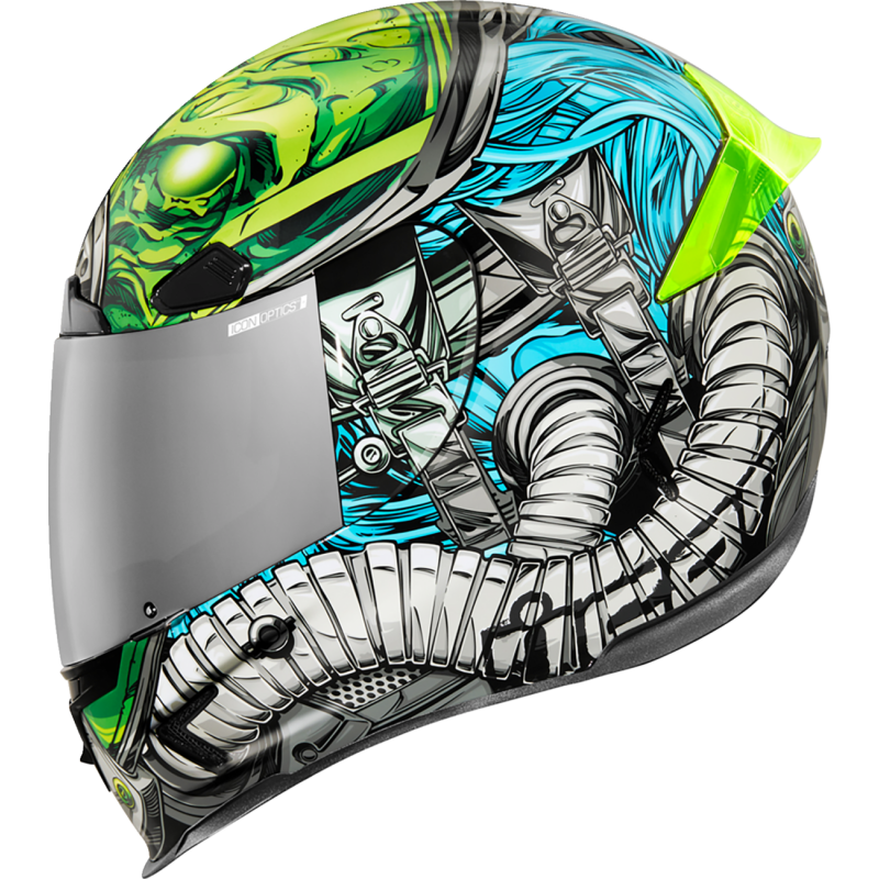 ICON HLMT AFP OUTBREAK Blue Left Side - Driven Powersports