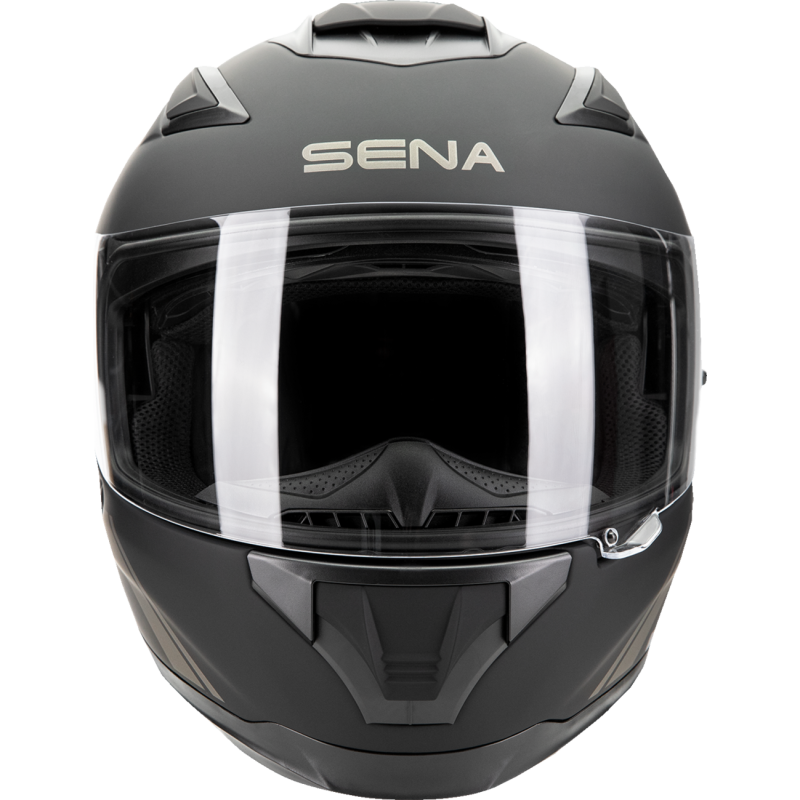 SENA STRYKER SMART HELMET FULL-FACE DOT Matte Black Front - Driven Powersports