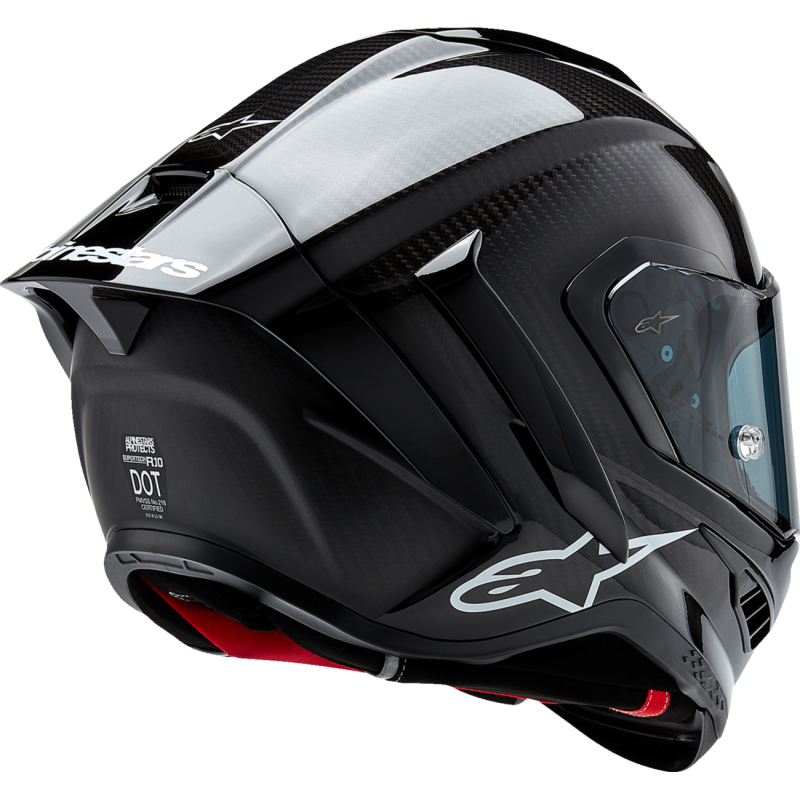 ALPINESTARS S-R10 SOLID HELMET CARB M&G Black Back - Driven Powersports