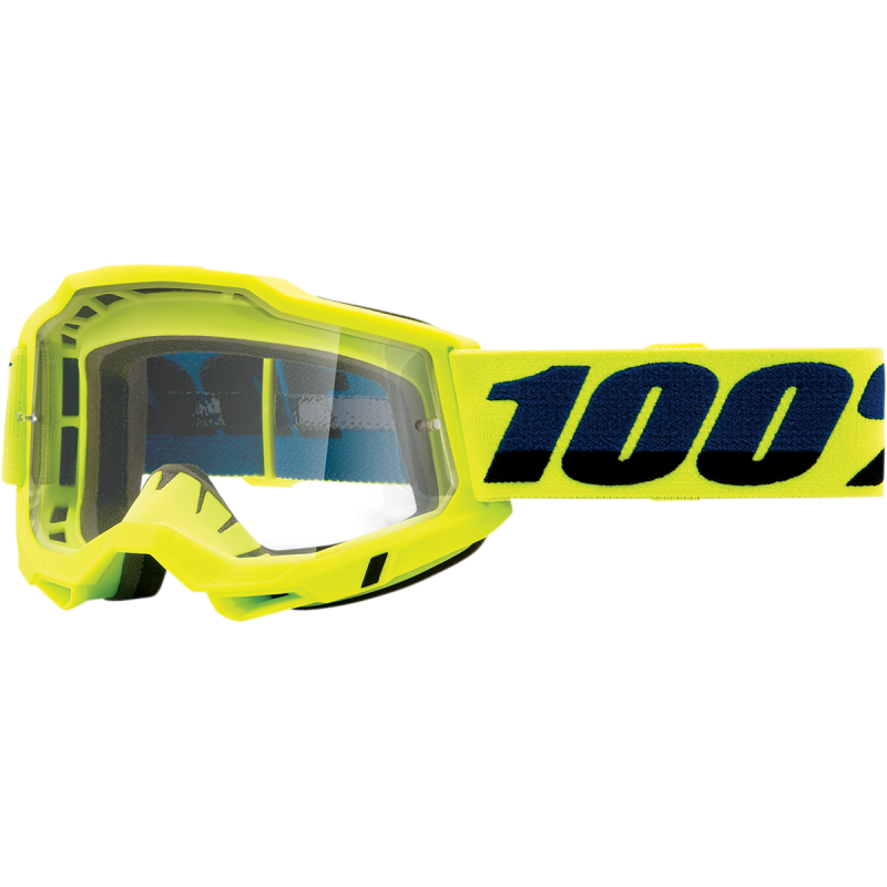 100% ACCURI 2 GOGGLE - CLEAR LENS Yellow Front - Driven Powersports