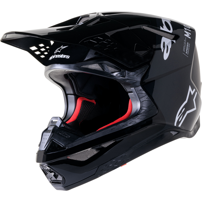 ALPINESTARS HELMET SM10 FLOOD Black/Gray Front - Driven Powersports