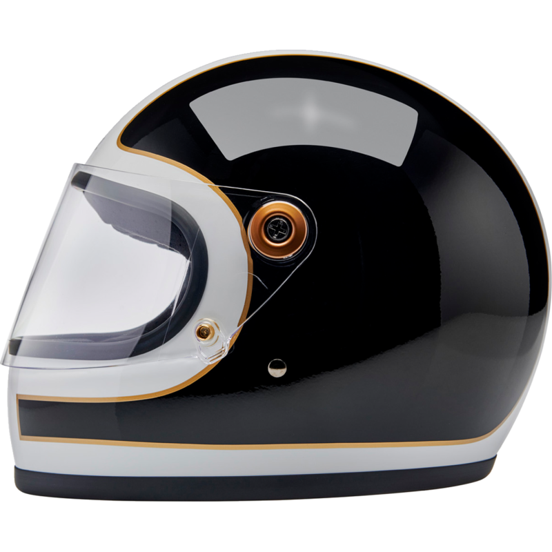 BILTWELL HELMET GRINGO S White/Black Left Side - Driven Powersports