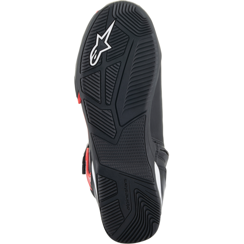 ALPINESTARS SHOE SUPERFASTER Black/Bright Red/White Bottom - Driven Powersports