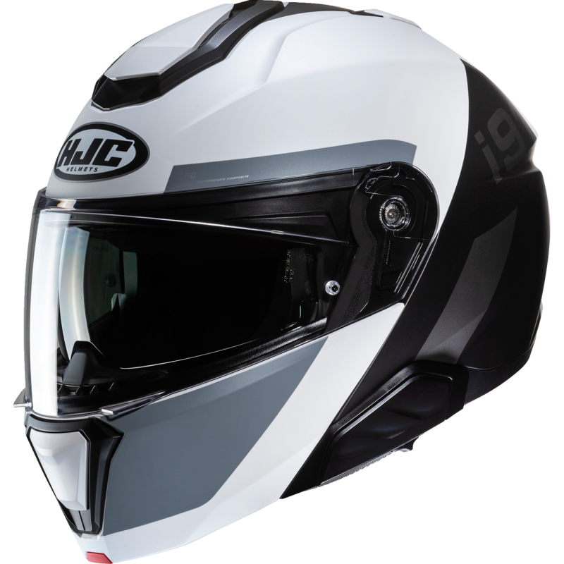 HJC i91 BINA Semi Flat White/Black Front - Driven Powersports