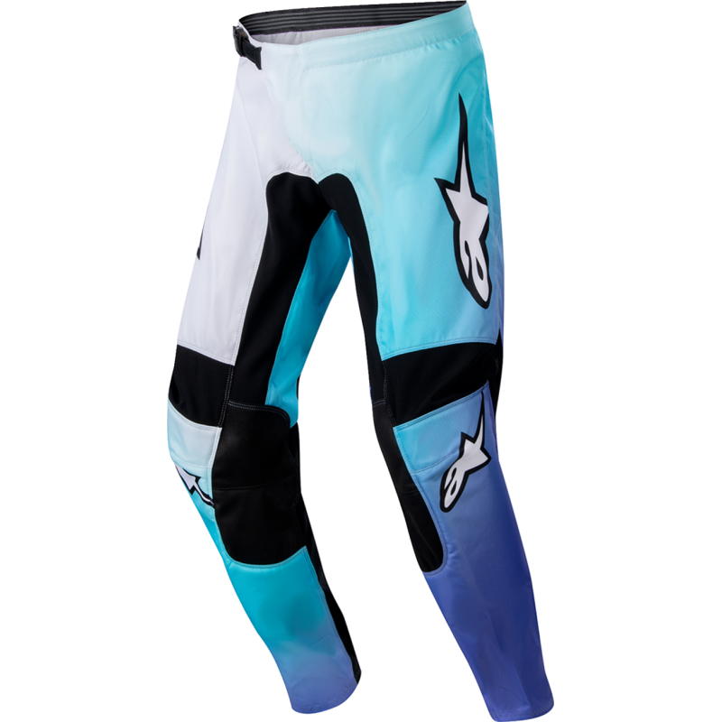 ALPINESTARS PANT 4W FLUID White/Turquoise Front - Driven Powersports