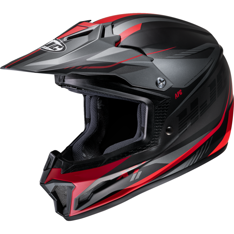 HJC CL-XY2 DRIFT Semi Flat Red/Silver Front - Driven Powersports