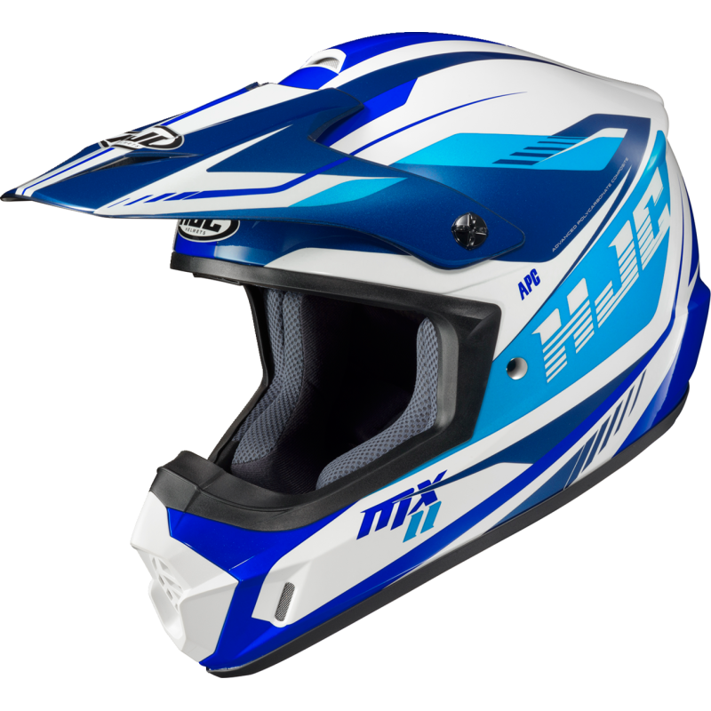 HJC CS-MX2 DRIFT Blue/White Front - Driven Powersports