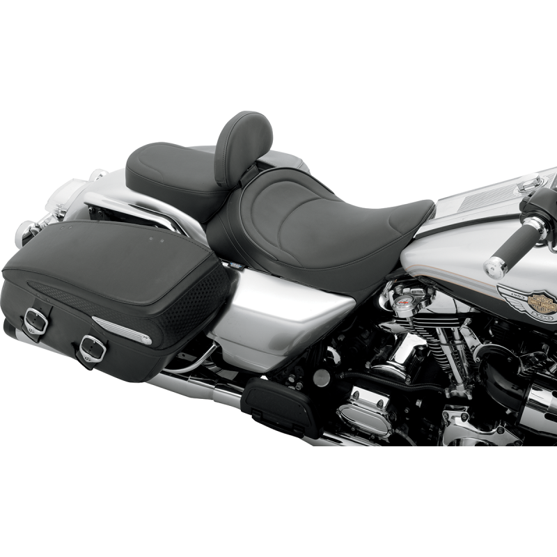DRAG SPECIALTIES 97-07 FLHR SOLO FRT SEAT MILD STITCH Application Shot - Driven Powersports