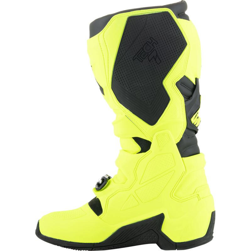 ALPINESTARS BOOT TECH 7 (25) YEL Fluo Black Left Side - Driven Powersports