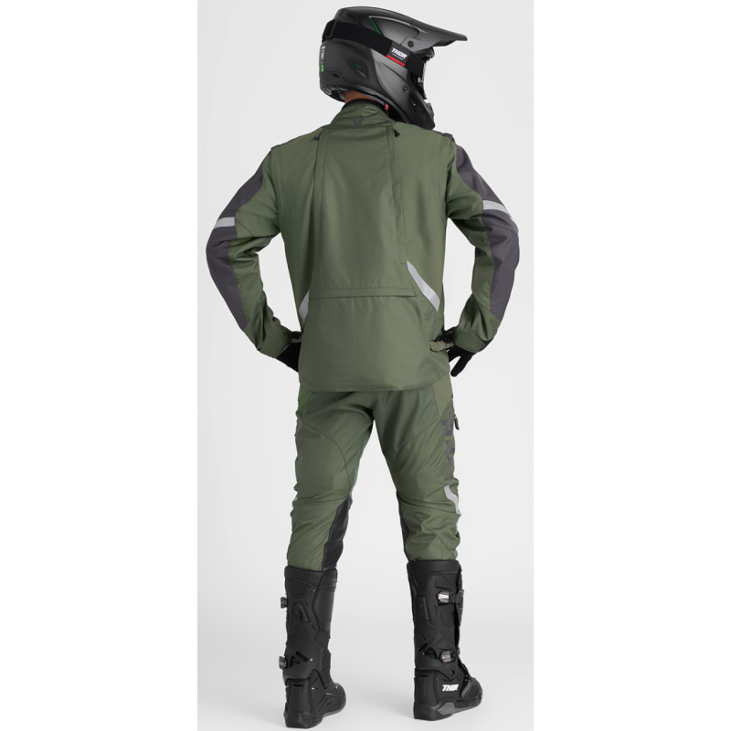 THOR JACKET TERRAIN Army/Charcoal Back - Driven Powersports