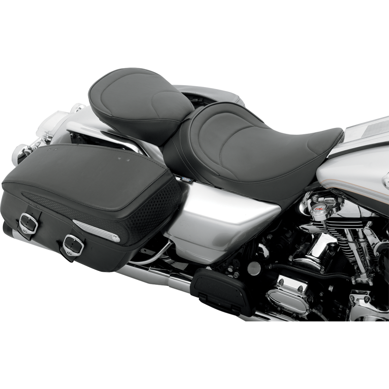 DRAG SPECIALTIES 97-07 FLHR SOLO FRT SEAT MILD STITCH Application Shot - Driven Powersports
